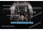 Richard Mille RM 69 Erotic Tourbillon PVD Case with Skeleton Dial Black Rubber Strap and Dot Markers