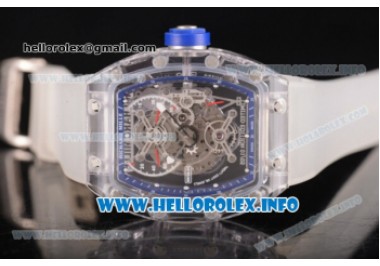 Richard Mille 56-01 Tourbillon Sapphire Crystal Skeleton Dial on Aerospace Nano Translucent Strap