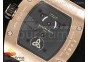 RM 051 RG Full Paved Diamonds Phœnix Dial on Black Rubber Strap 6T51