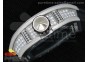 RM 051 SS Full Paved Diamonds Phœnix Dial on Black Rubber Strap 6T51