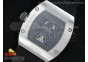 RM 051 SS Full Paved Diamonds Phœnix Dial on Black Rubber Strap 6T51