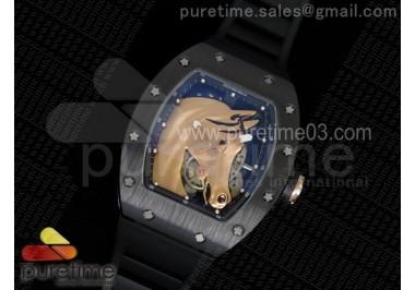 RM52-02 RG Horse Unique Piece Real Ceramic on Black Rubber Strap MIYOTA8215