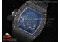 RM052 Black Ceramic Blue Skull Dial on Black Rubber Strap MIYOTA8215