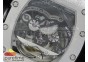 RM053 SS Fake Tourbillon Skeleton Dial on Black Rubber Strap A2824