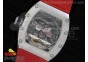 RM053 SS Fake Tourbillon Skeleton Dial on Red Rubber Strap A2824