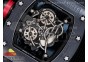 RM055 Real Ceramic Case KVF Best Edition Skeleton Dial Red on Black Rubber Strap MIYOTA8215