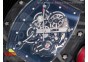 RM055 Forge Carbon Titanium Case KVF Best Edition Skeleton Dial Red on Red Rubber Strap MIYOTA8215