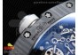 RM055 Forge Carbon Titanium Case KVF Best Edition Skeleton Dial White Inner Bezel on Black Rubber Strap MIYOTA8215