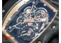 RM055 Forge Carbon Titanium Case KVF Best Edition Skeleton Dial Gold on Black Rubber Strap MIYOTA8215