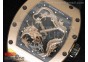 RM057 Dragon-Jackie Chan RG Rose Gold Dragon Dial on Black Rubber Strap A2824