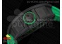 RM 059 Forge Carbon Green Inner Bezel Skeleton Dial on Green Rubber Strap 6T51