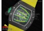 RM 059 Forge Carbon Yellow Inner Bezel Skeleton Dial on Yellow Rubber Strap 6T51