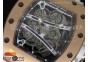 RM061 RG RMF White Inner Bezel Skeleton Dial on White Rubber Strap MIYOTA9015