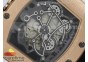 RM061 RG RMF White Inner Bezel Skeleton Dial on White Rubber Strap MIYOTA9015