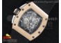 RM061 RG RMF Black Inner Bezel Skeleton Dial on Black Rubber Strap MIYOTA9015