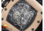 RM061 RG RMF Black Inner Bezel Skeleton Dial on Black Rubber Strap MIYOTA9015