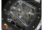 RM061 PVD RMF White Inner Bezel Skeleton Dial on White Rubber Strap MIYOTA9015