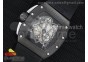 RM061 PVD RMF Black Inner Bezel Skeleton Dial on Black Rubber Strap MIYOTA9015