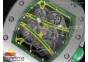 RM061 SS RMF Green Inner Bezel Skeleton Dial on Green Rubber Strap MIYOTA9015