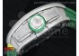 RM061 SS RMF Green Inner Bezel Skeleton Dial on Green Rubber Strap MIYOTA9015