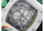 RM061 SS RMF Green Inner Bezel Skeleton Dial on Green Rubber Strap MIYOTA9015