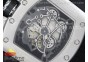 RM061 SS RMF Black Inner Bezel Skeleton Dial on Black Rubber Strap MIYOTA9015