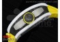 RM061 White Ceramic Yellow Inner Bezel Skeleton Dial on Yellow Rubber Strap MIYOTA8215