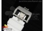 RM061 White Ceramic Red Inner Bezel Skeleton Dial on White Rubber Strap MIYOTA8215