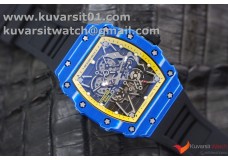 RICHARD MILLE 35-02 RAFAEL NADAL BLUE PLASTIC BEZEL YELLOW INNERBEZEL  MIYOTA8215