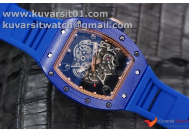 RICHARD MILLE 055 BLACK CERAMIC BEZEL/ROSE GOLD SKELETON DIAL.MIYOTA8215