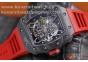 RICHARD MILLE 035-02 RAFAEL NADAL FORGE CARBON TITANIUM CASE. RED FROM KVF BEST EDITION MIYOTA8215