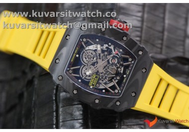 RICHARD MILLE 035-02 RAFAEL NADAL FORGE CARBON TITANIUM CASE. YELLOW FROM KVF BEST EDITION MIYOTA8215