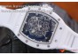 RICHARD MILLE 055 WHITE CERAMIC BEZEL SKELETON DIAL.MIYOTA8215