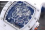 RICHARD MILLE 055 WHITE CERAMIC BEZEL SKELETON DIAL.MIYOTA8215