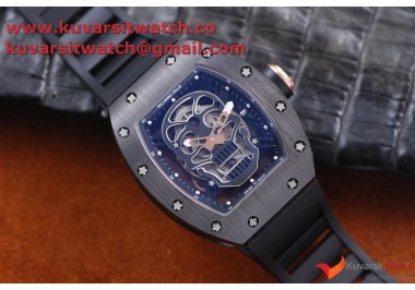 RICHARD MILLE 052 SKULL BLACK CERAMIC BEZEL SKELETON DIAL.MIYOTA8215