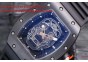 RICHARD MILLE 052 SKULL BLACK CERAMIC BEZEL SKELETON DIAL.MIYOTA8215