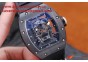 RICHARD MILLE 052 SKULL BLACK CERAMIC BEZEL SKELETON DIAL.MIYOTA8215