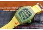 RICHARD MILLE 059 YOHAN BLAKE GREEN INNER BEZEL SKELETON DIAL.MIYOTA 6T51