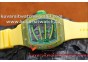 RICHARD MILLE 059 YOHAN BLAKE GREEN INNER BEZEL SKELETON DIAL.MIYOTA 6T51