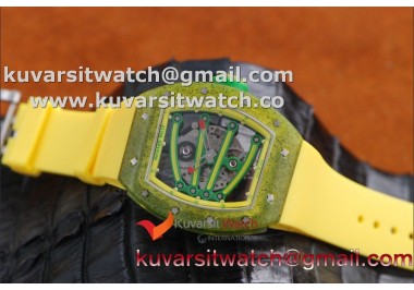 RICHARD MILLE 059 YOHAN BLAKE YELLOW INNER BEZEL SKELETON DIAL.MIYOTA 6T51