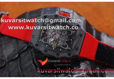 RICHARD MILLE 035 FORGE RED CARBON SKELETON DIAL MIYOTA9015