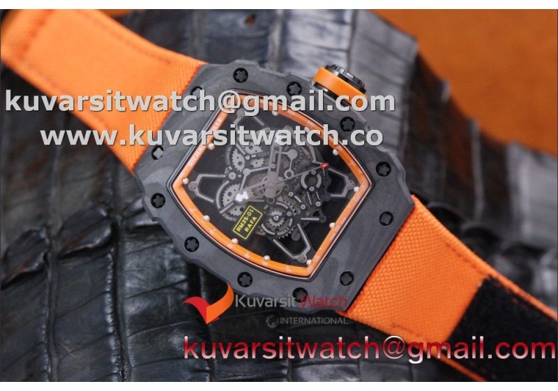 RICHARD MILLE 035 FORGE ORANGE CARBON SKELETON DIAL MIYOTA9015