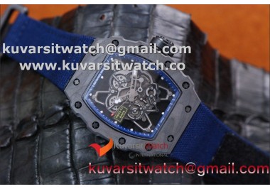 RICHARD MILLE 035 FORGE BLUE CARBON SKELETON DIAL MIYOTA9015