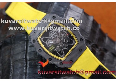 RICHARD MILLE 035 FORGE YELLOW-YELLOW INNER BEZEL CARBON SKELETON DIAL MIYOTA9015