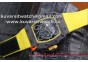 RICHARD MILLE 035 FORGE YELLOW-YELLOW INNER BEZEL CARBON SKELETON DIAL MIYOTA9015