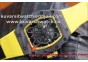 RICHARD MILLE 035 FORGE YELLOW-YELLOW INNER BEZEL CARBON SKELETON DIAL MIYOTA9015