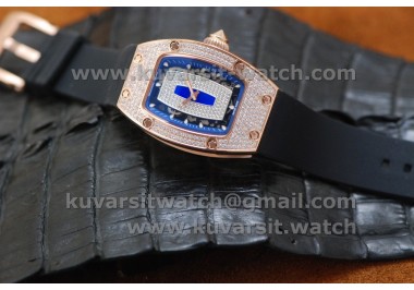 RICHARD MILLE RM007  LADY ROSE GOLD-BLUE DIAMONDS.