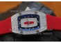 RICHARD MILLE RM007  LADY SS-RED DIAMONDS. RED RUBBER