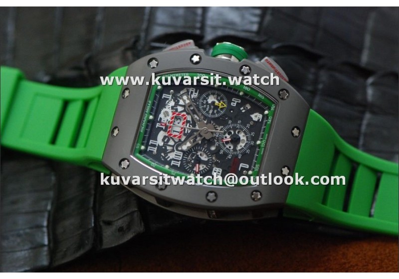 RICHARD MILLE RM011 FELIPE MASSA LIMITED EDITION SS BLASTED GREEN