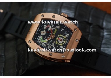 RICHARD MILLE RM036 ROSE GOLD GREEN ASIAN 23J MOVEMENT